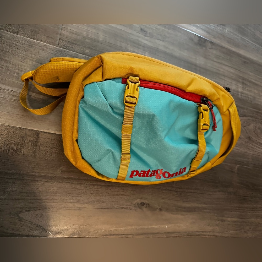 Patagonia Men's Belt Bag in Yellow and Blue - Picture 4 of 4